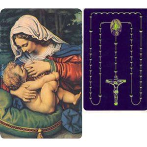 Mother Feeding Jesus - Rosary Card